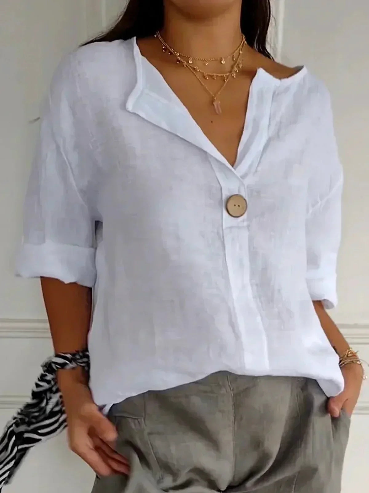 Bianca – Stilvolle Bluse Damen Relaxed Fit Elegant 2