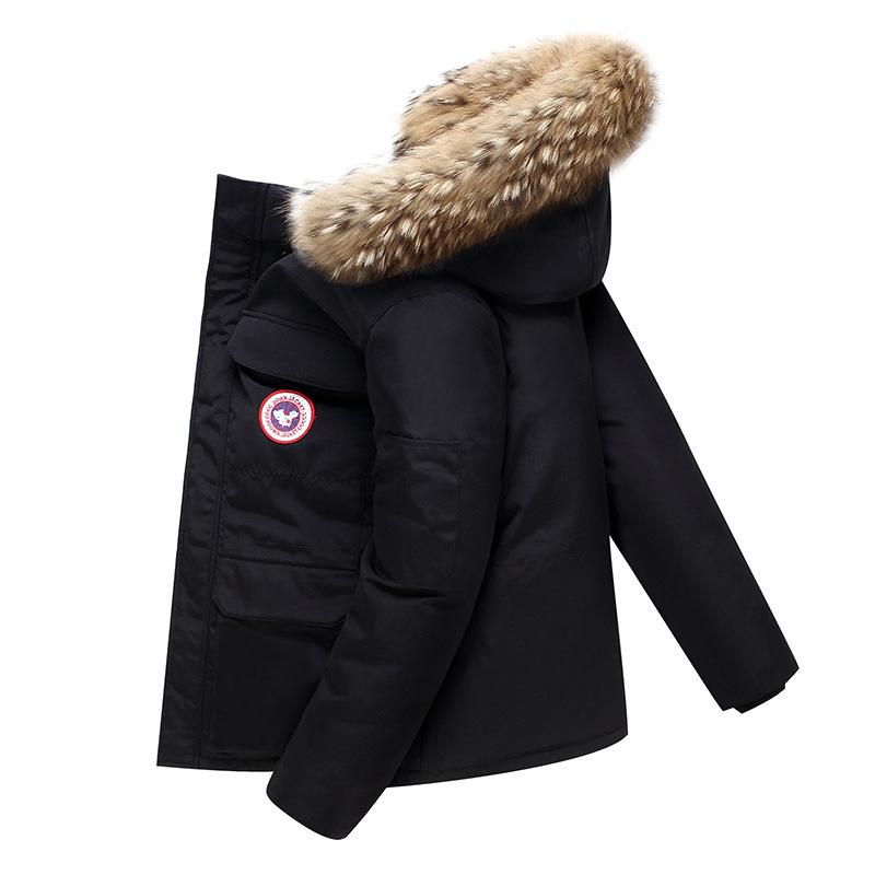 Bjoern – Klassische Winter Parka Jacke für Herren Schwarz