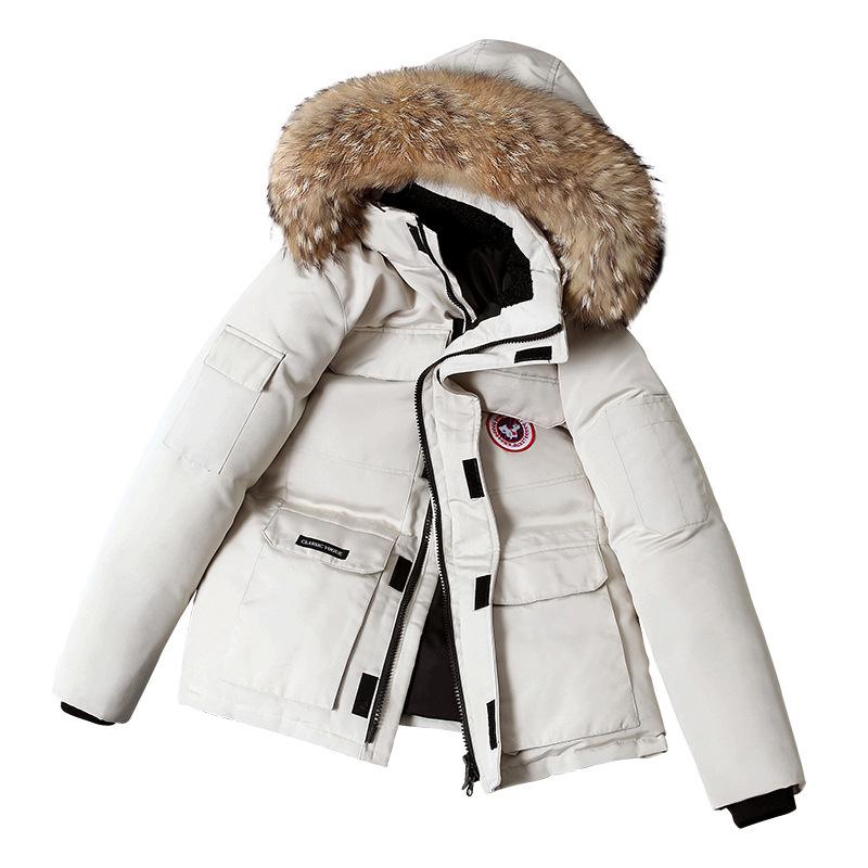 Bjoern – Klassische Winter Parka Jacke für Herren Weiß