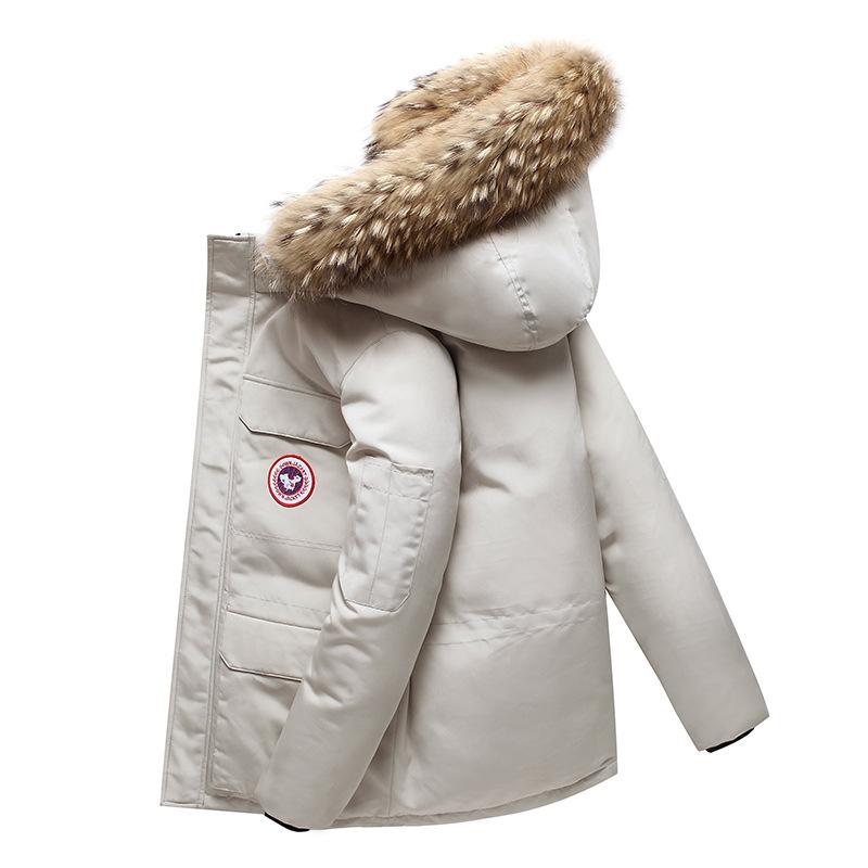 Bjoern – Klassische Winter Parka Jacke für Herren Weiß
