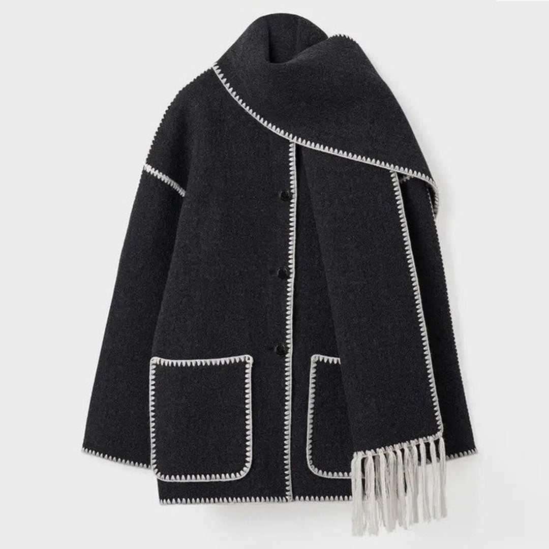 Patricia – Stilvolle Winterjacke mit integriertem Schal