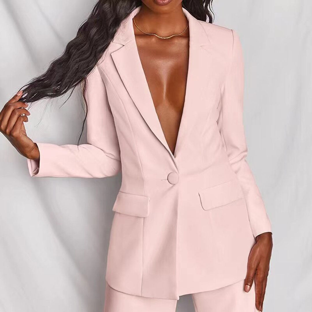 Blanka - Elegantes Blazer und Hosenset Rosa 2