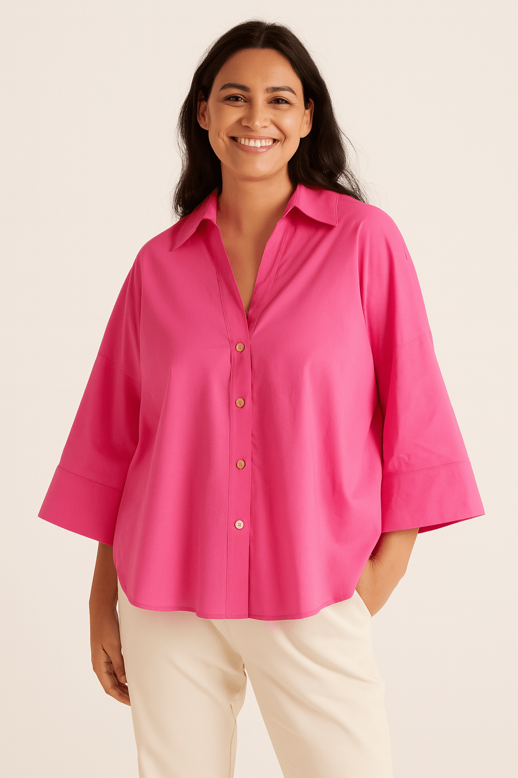 Brenda- Oversize Bluse mit Knöpfen 4