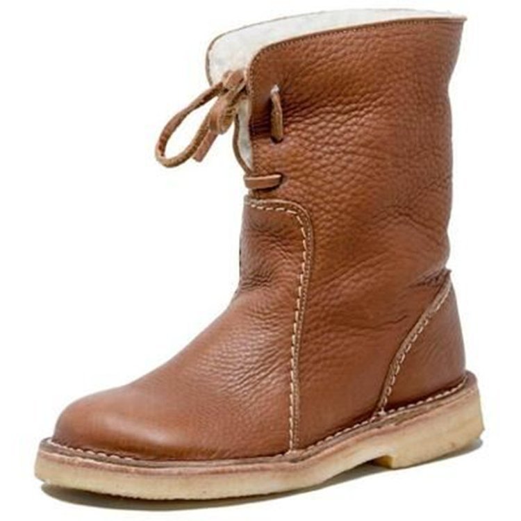 Brigitte - Pelzgefütterte Damenstiefel Braun