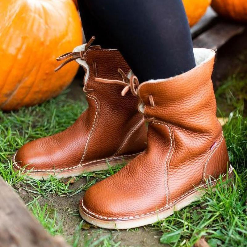 Brigitte - Pelzgefütterte Damenstiefel Braun 3