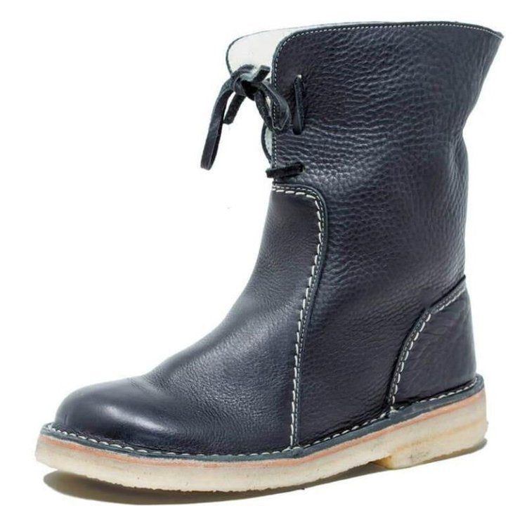 Brigitte - Pelzgefütterte Damenstiefel Schwarz