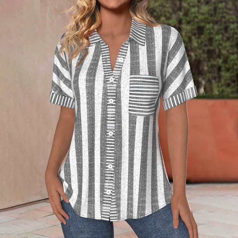 Britta – Bluse Damen Gestreift Lässig Modern Look 1