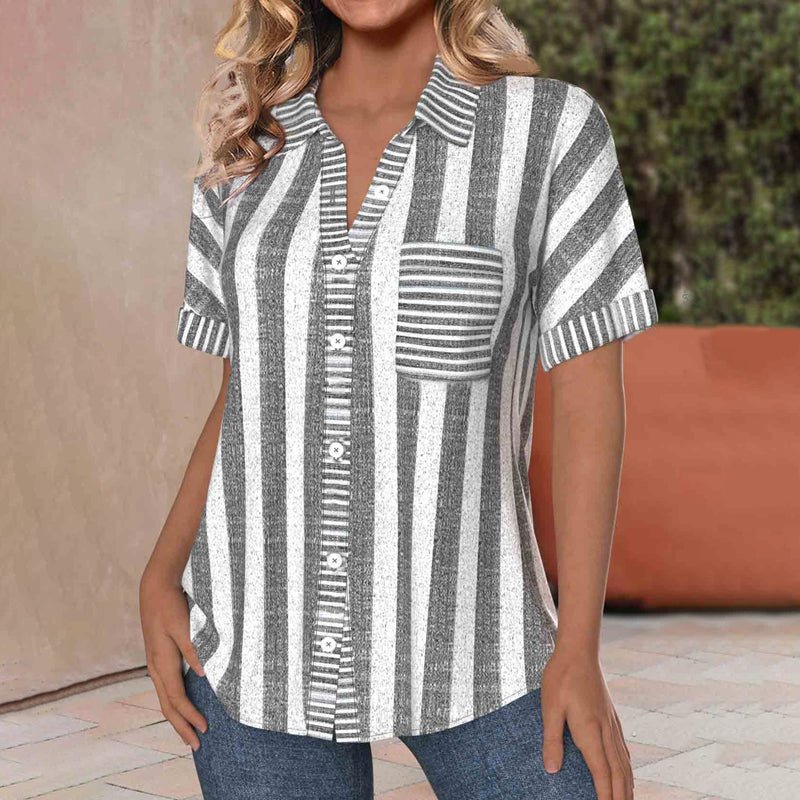 Britta – Bluse Damen Gestreift Lässig Modern Look 2