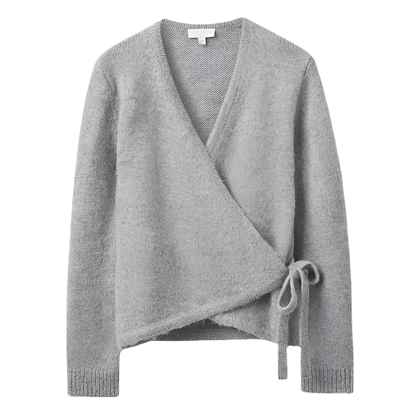 Brunhilde - Modischer einseitig geschnittener Damenpullover Grau
