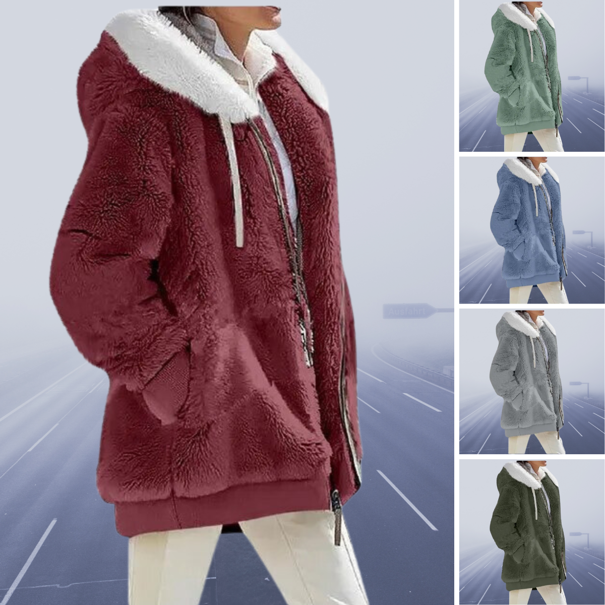 Tonia - Fleecejacke Bequem Superwarm Weich Modern