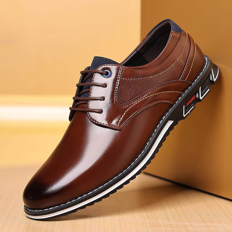 Caius – Orthopädische Lederschuhe für Herren Braun