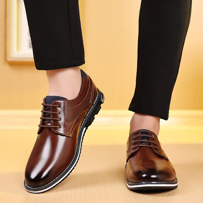 Caius – Orthopädische Lederschuhe für Herren Braun 8