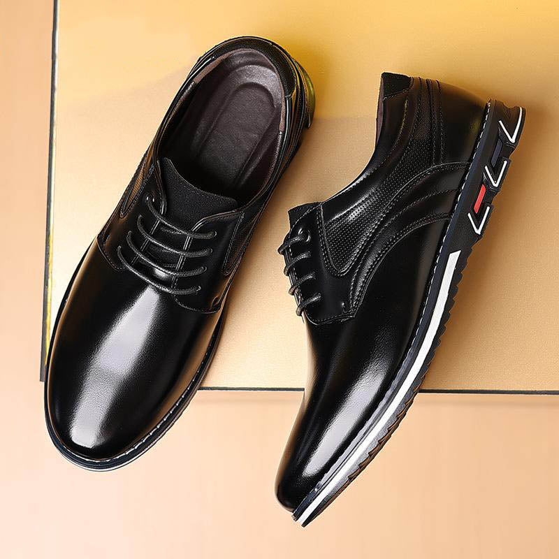 Caius – Orthopädische Lederschuhe für Herren Schwarz 2