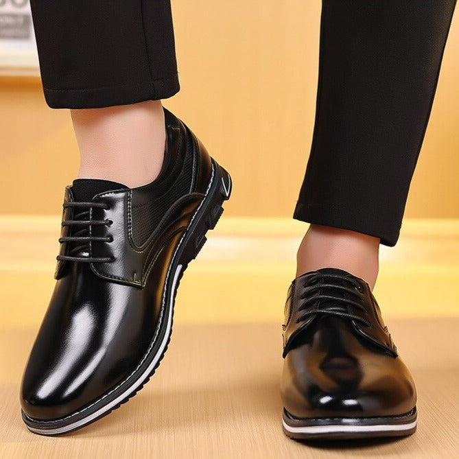 Caius – Orthopädische Lederschuhe für Herren Schwarz 4
