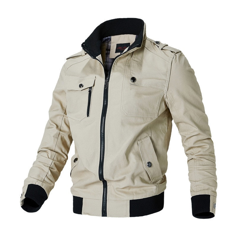 Cameron - Herren Bomberjacke Stilvoll Modern Khaki