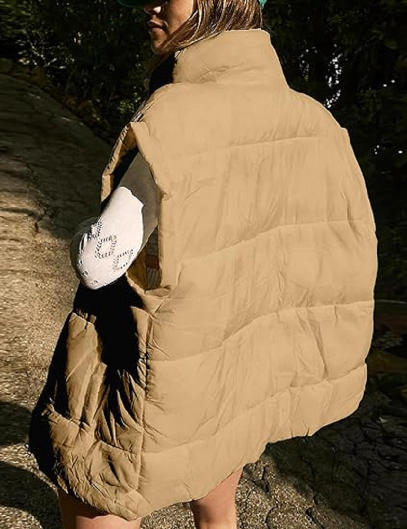 Damiana - Lockere Gefütterte Damen Winterweste mit Reißverschluss