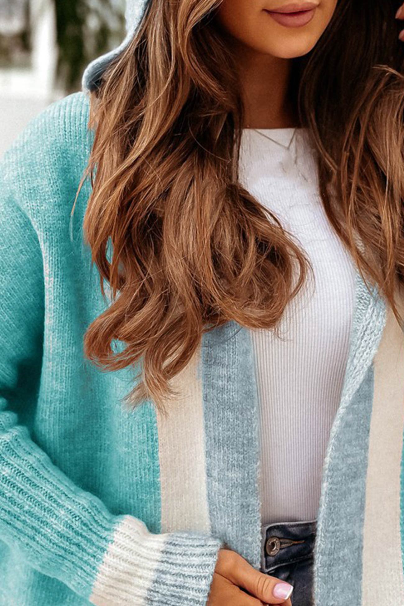 Debbie – Langer Strick-Cardigan mit Taschen