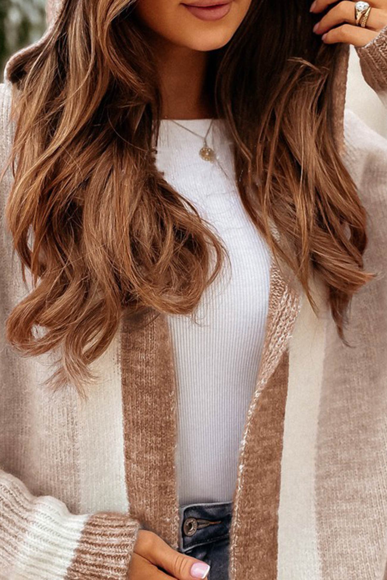 Debbie – Langer Strick-Cardigan mit Taschen