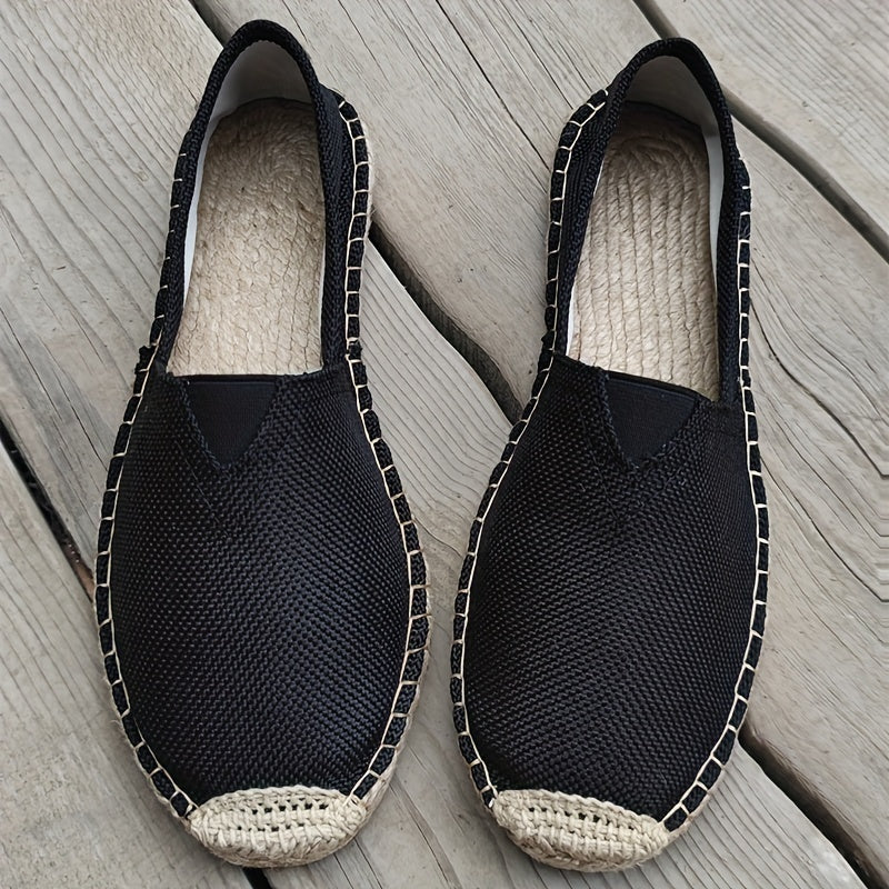Cornel - Elegante Herren Espadrilles Schwarz