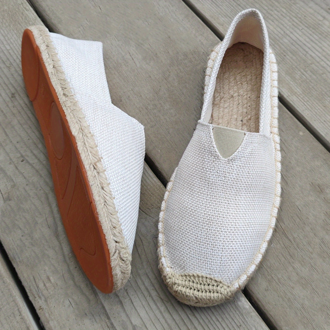 Cornel - Elegante Herren Espadrilles Weiß