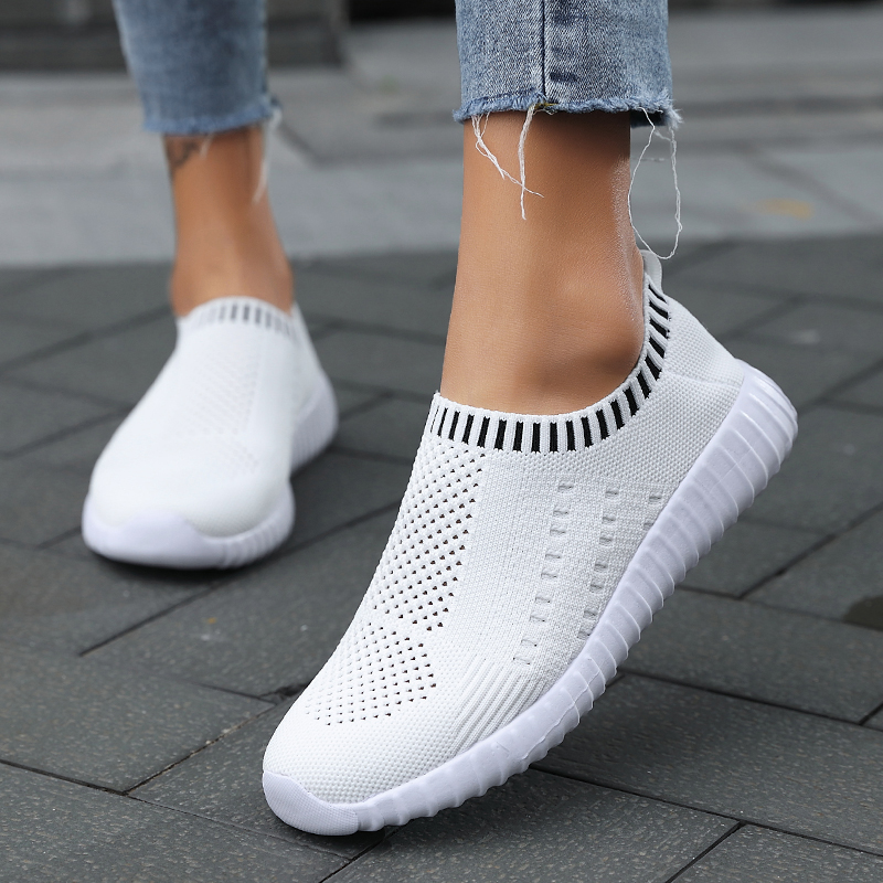 Dörte – FlexiMesh Damen-Sneakers zum Hineinschlüpfen Weiß