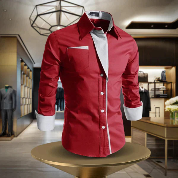 Derk – Elegantes Baumwollhemd für Herren Rot