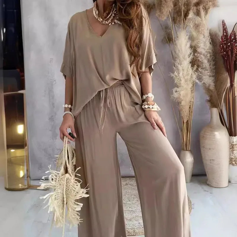 Dimy – Zweiteiliges Set für mühelosen Sommerstil Khaki