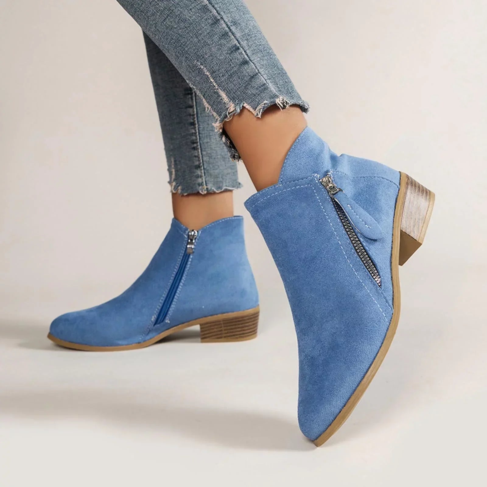 Dolores - Orthopädische Lederstiefel für Damen Blau 1