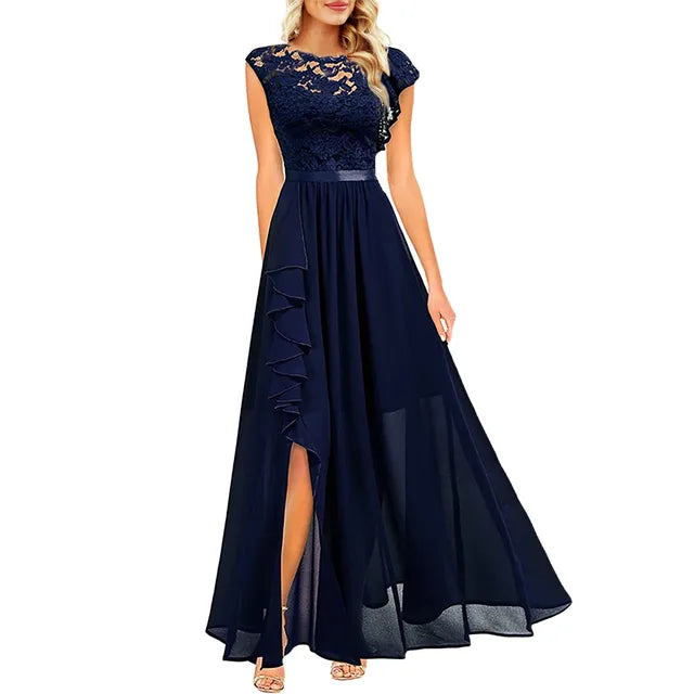 Dorina – Rosafarbenes Flatterkleid mit Leichtigkeit Blau