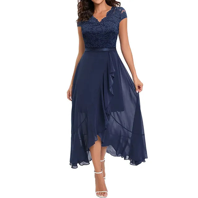 Dorina – Rosafarbenes Flatterkleid mit Leichtigkeit Blau 2