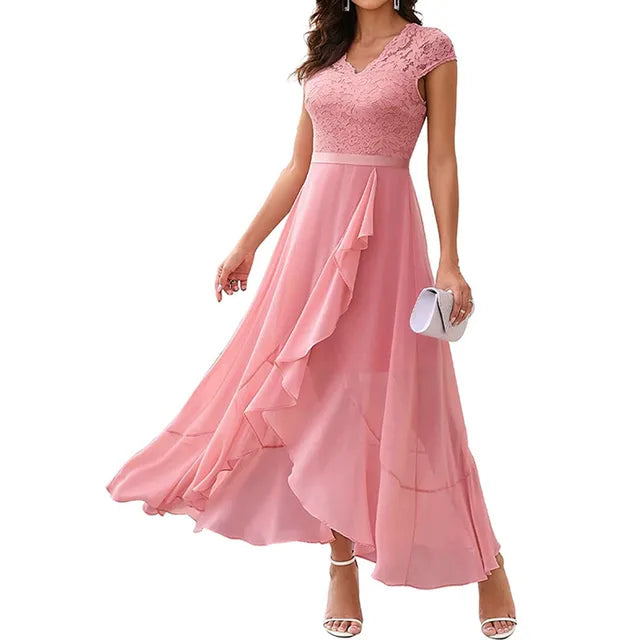 Dorina – Rosafarbenes Flatterkleid mit Leichtigkeit Rosa