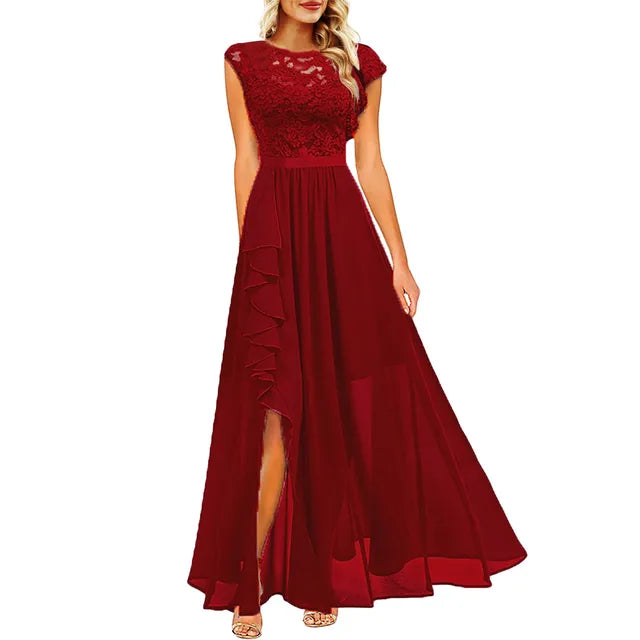 Dorina – Rosafarbenes Flatterkleid mit Leichtigkeit Rot