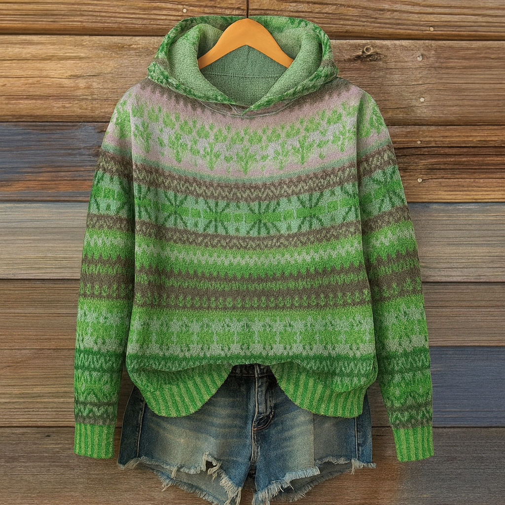 Edda – Norweger Pullover Mit Kapuze Warm Und Winterlich