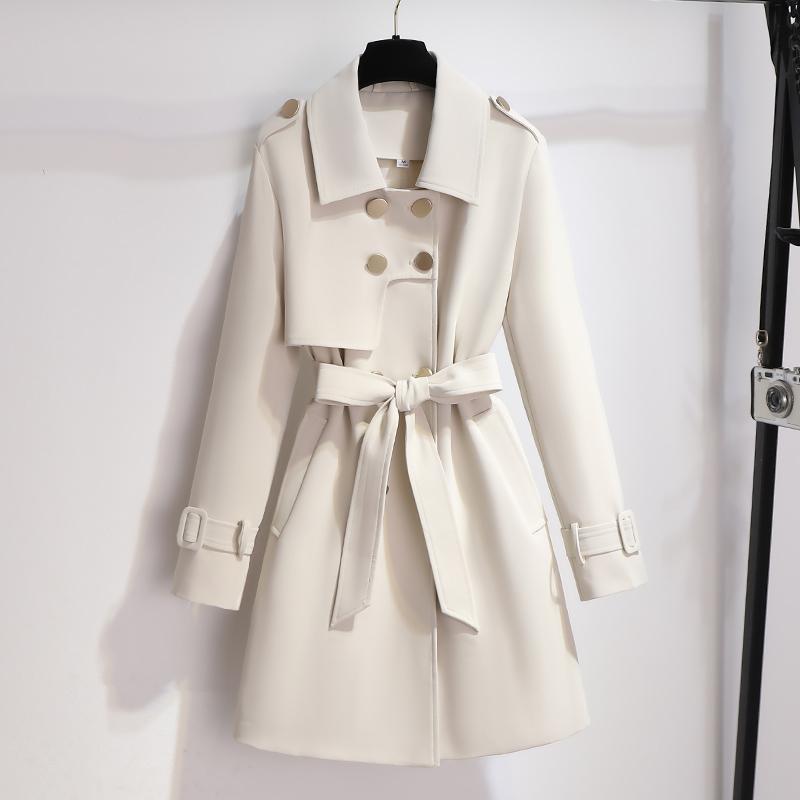 Amelie – Eleganter Trenchcoat in klassischem Weiß