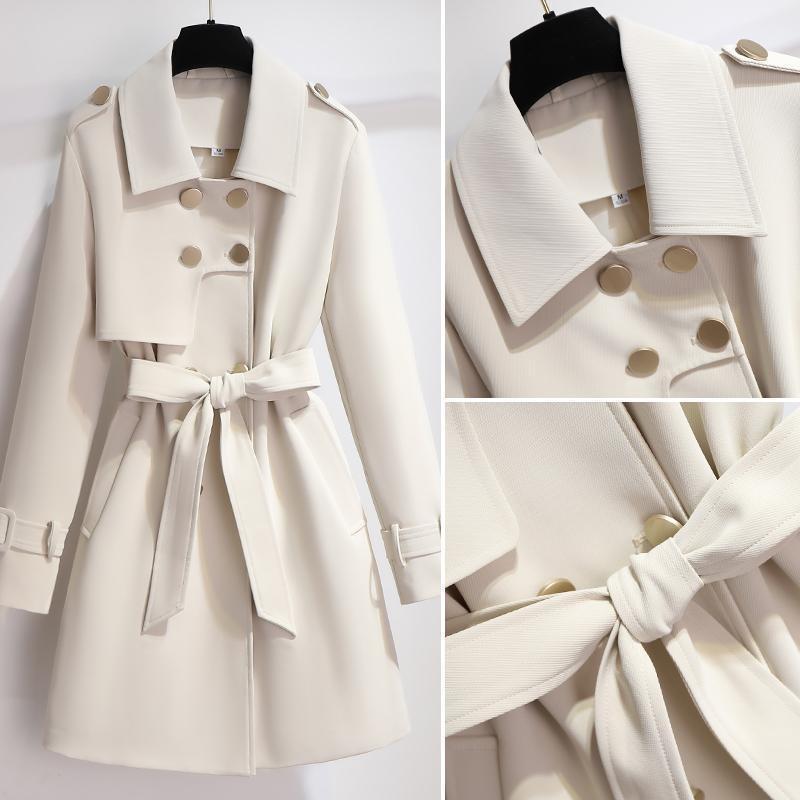Amelie – Eleganter Trenchcoat in klassischem Weiß