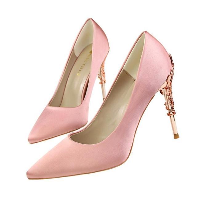 Ernestine – Elegante Damenpumps mit Metallabsatz Rosa