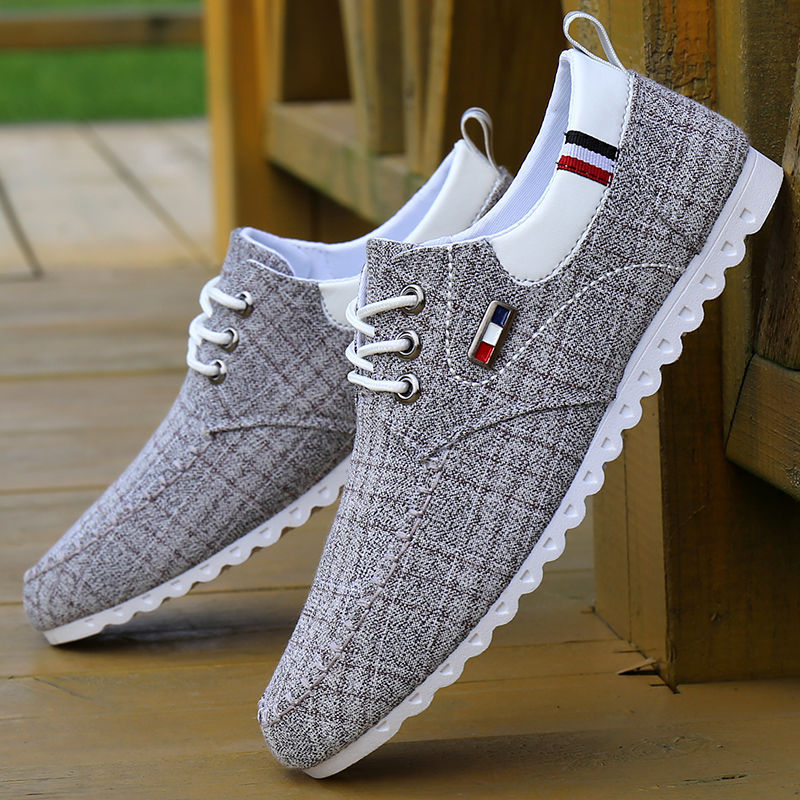 Erwin - Herren Casual Schnürschuhe mit texturiert Sohlen Grau