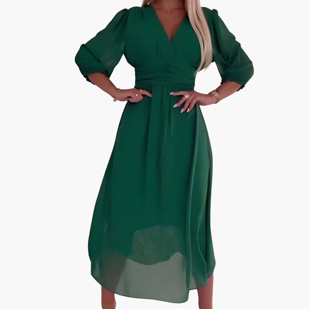 Eustachia - Luftiges Damen Sommerkleid elegant Grün