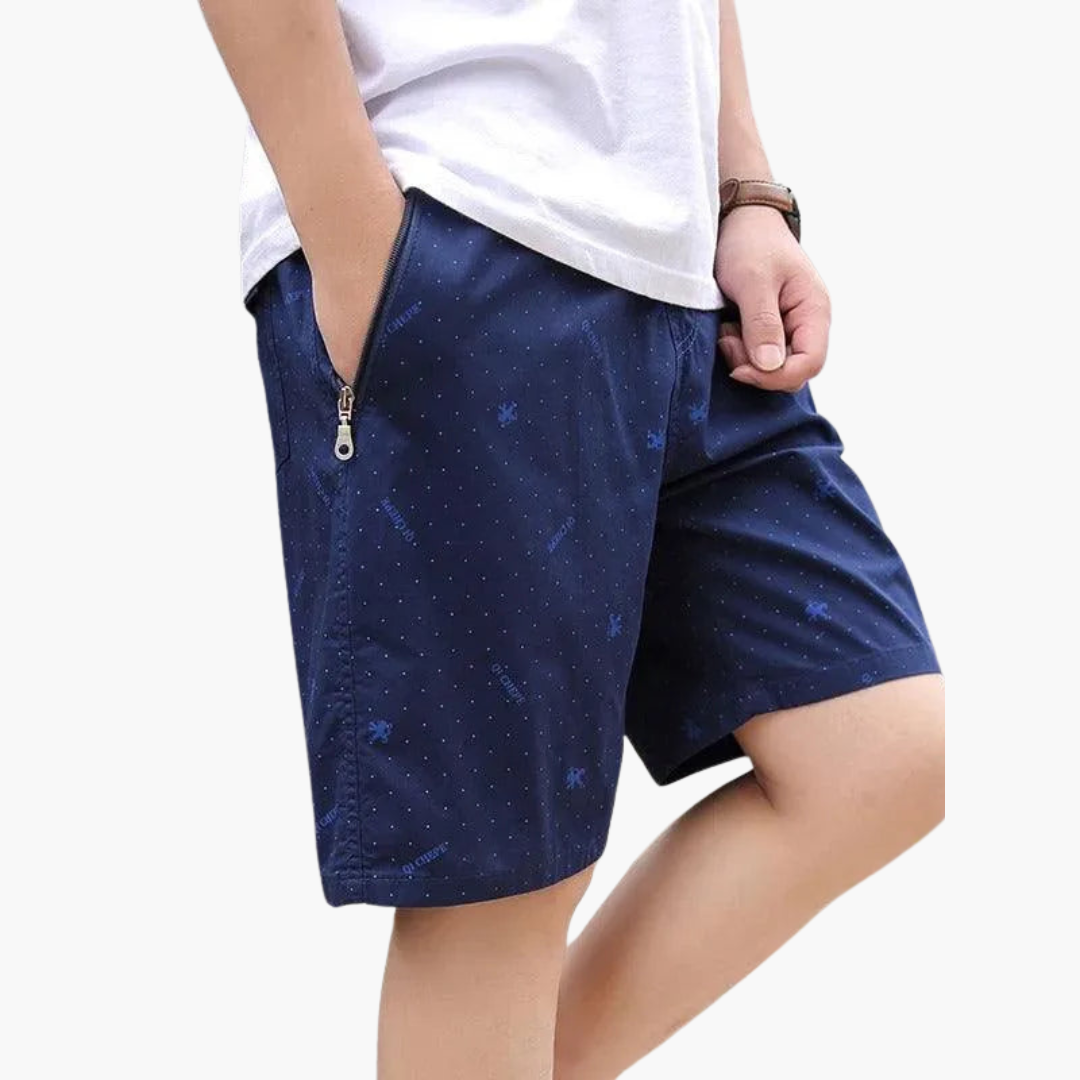 Faramund - Herren Shorts mit Reißverschluss Taschen Blau