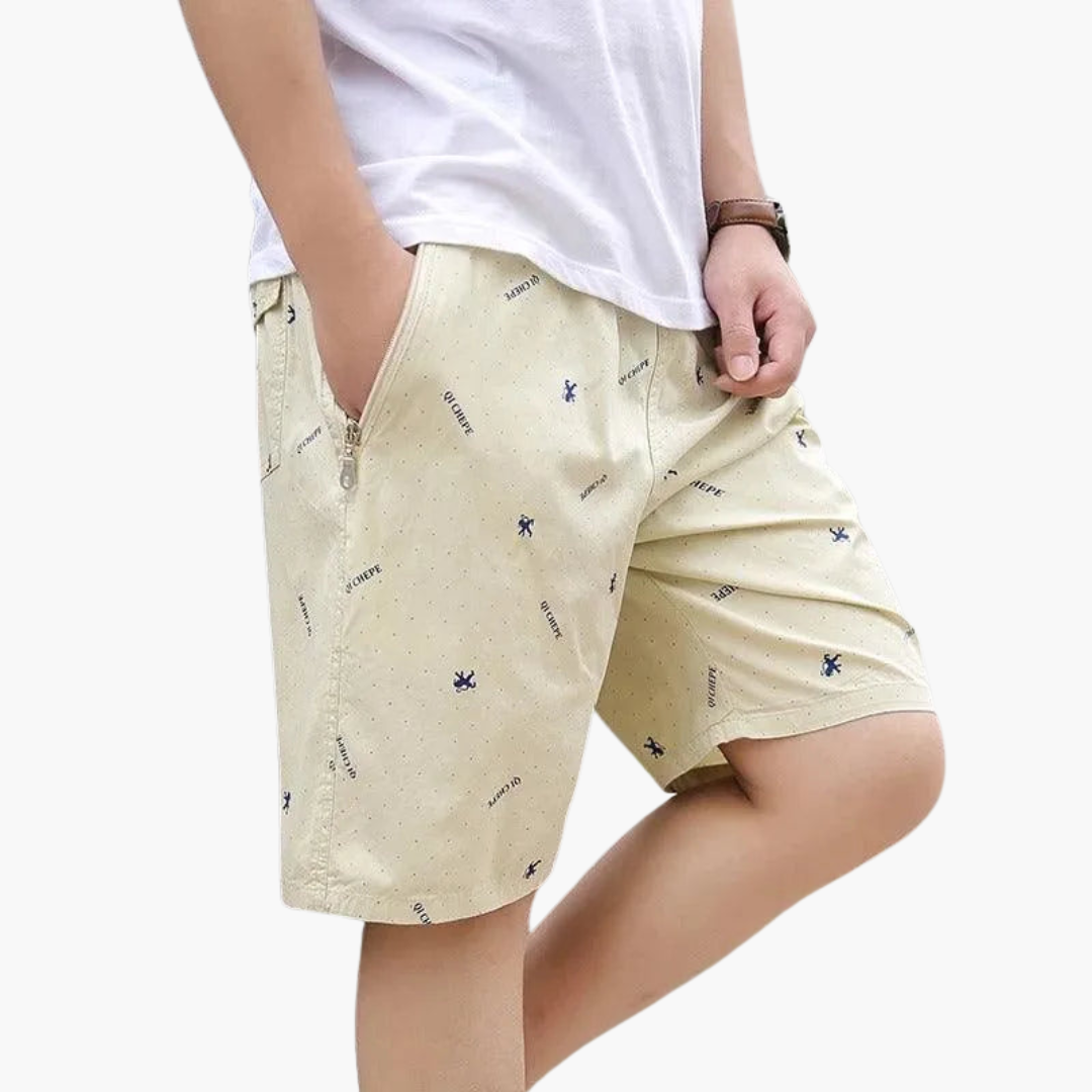 Faramund - Herren Shorts mit Reißverschluss Taschen Braun