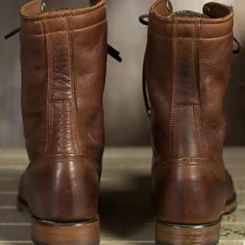 Fedra - Damen Braun Stiefel | Flach Dunkelbraun 1