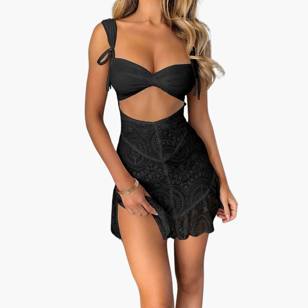 Finella - Zweiteiliges Damen-Set Elegantes Co-Ord Outfit Schwarz