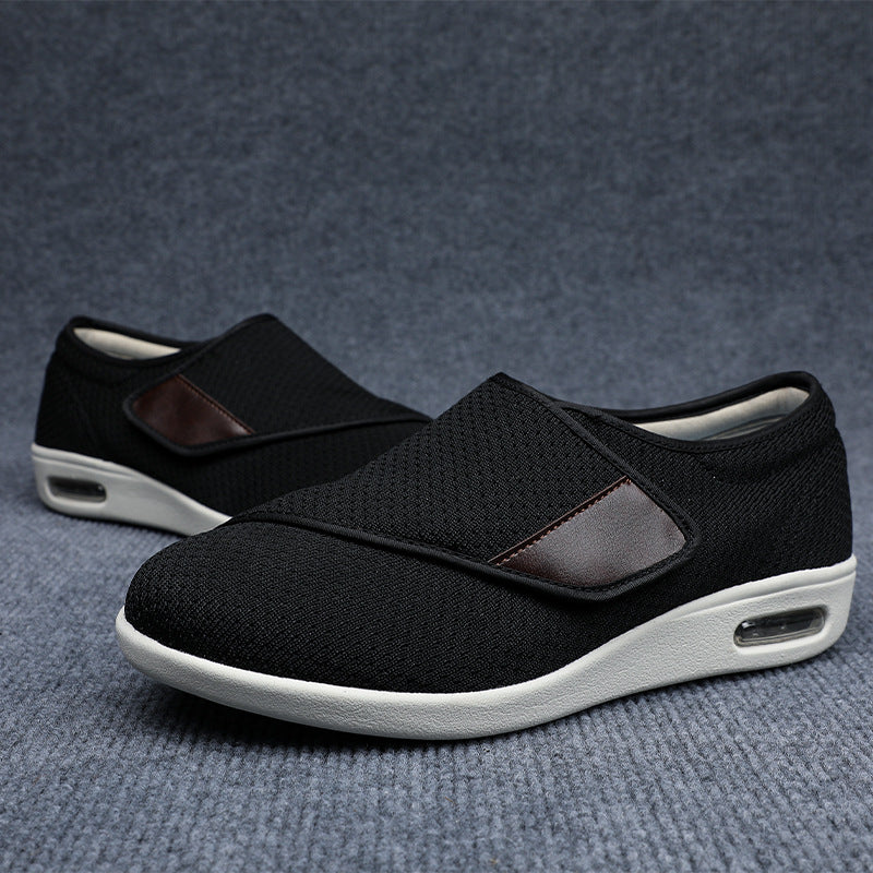 Flavie - Bequeme breite Diabetikerschuhe Schwarz