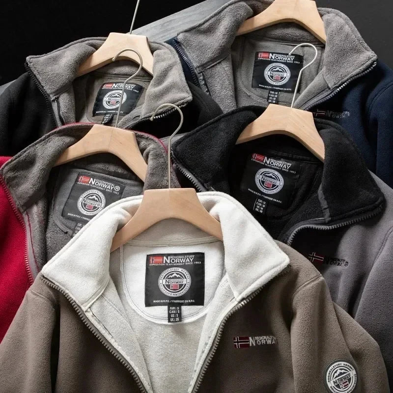 Dennison - Warme Herren Fleecejacke mit Reißverschluss