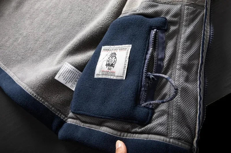 Dennison - Warme Herren Fleecejacke mit Reißverschluss