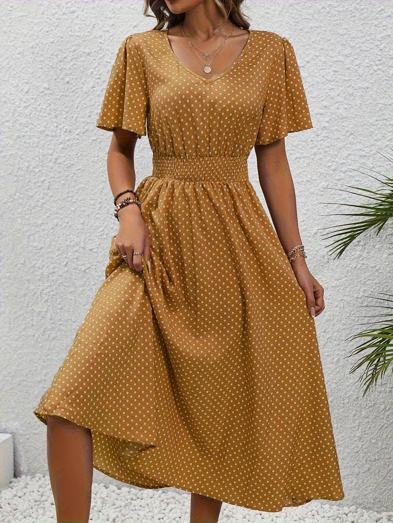 Floriane – Leichtes Midi-Sommerkleid für Damen Bronze
