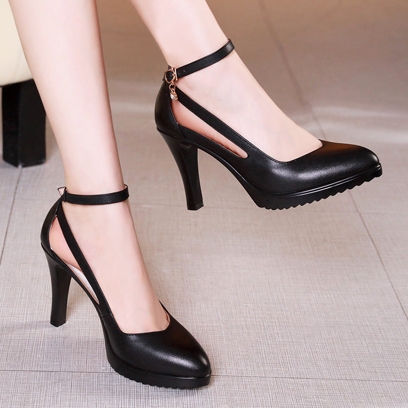 Frowine – Spitzenschuhe Hochzeit Stiletto High Heels Pumps Schwarz