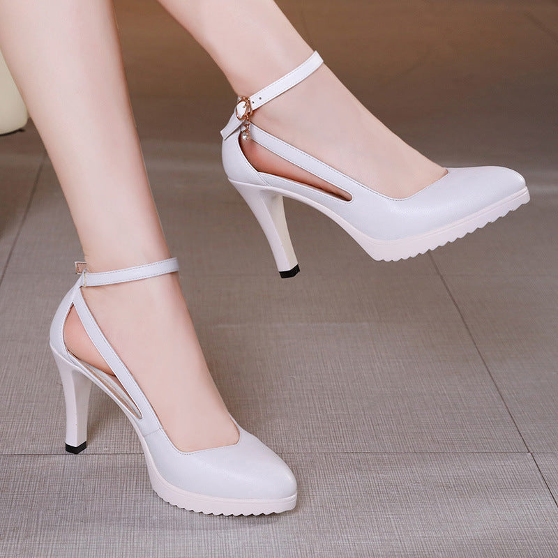 Frowine – Spitzenschuhe Hochzeit Stiletto High Heels Pumps Weiß