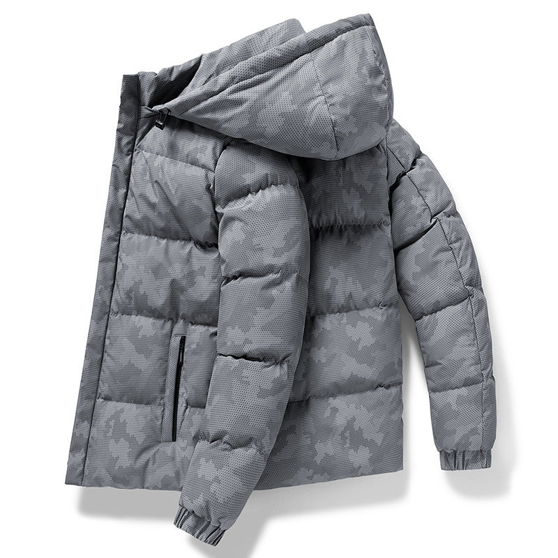 Gail - Herren Camo Cargo Jacke Hellgrau