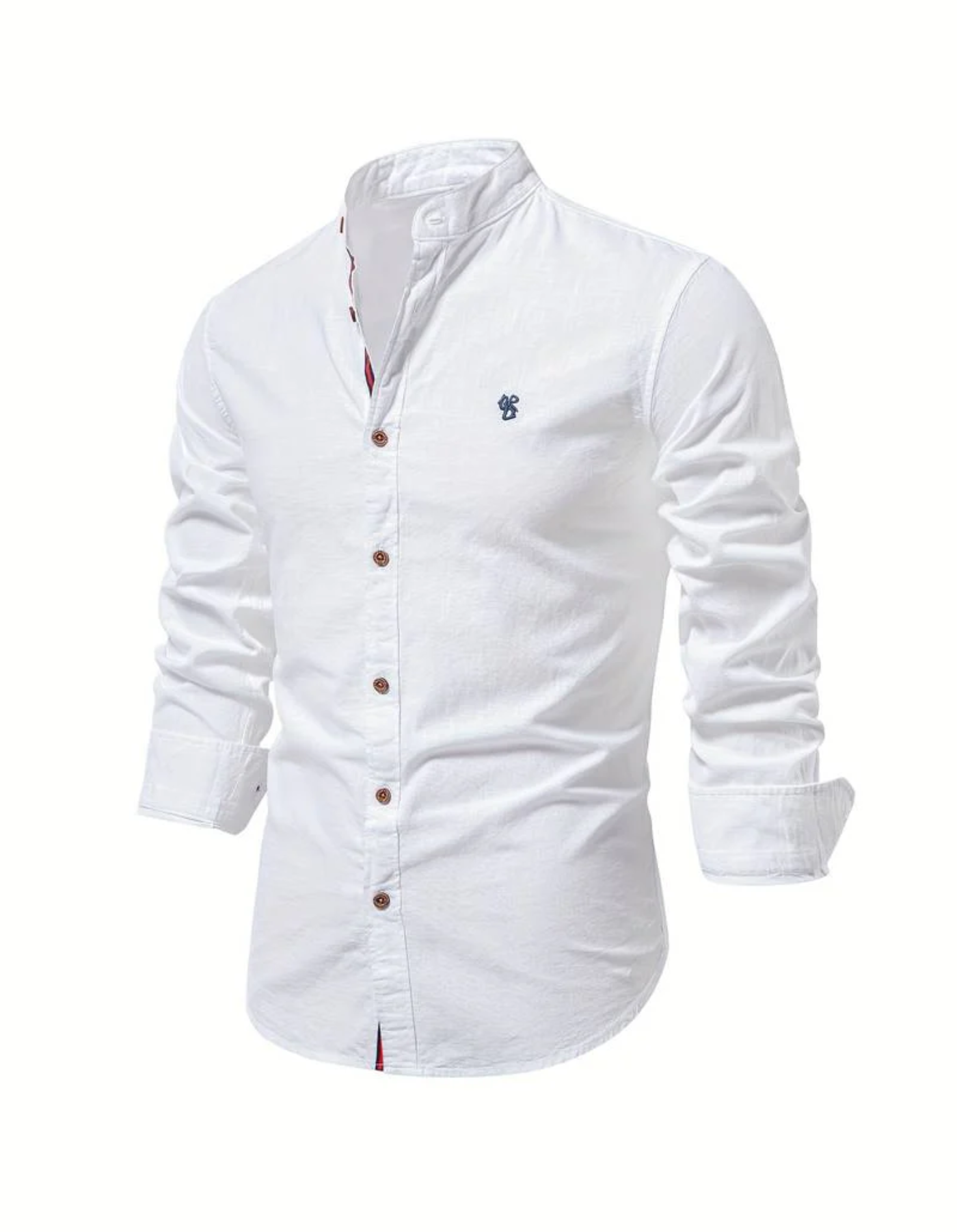 Galien – Herren Slim-Fit Langarmhemd Weiß